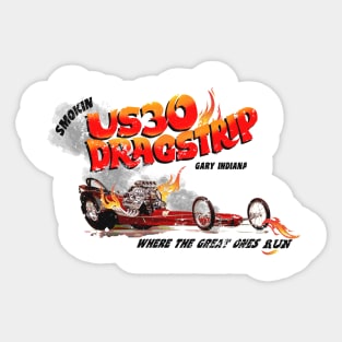 US 30 Dragstrip 70s Sticker